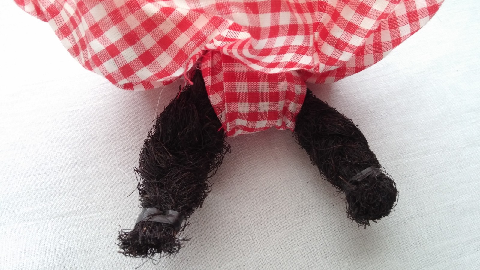 Vintage Black Doll  7 inches Fabric Handmade Cajun True Primitive