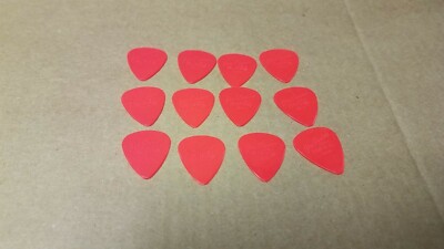 12 DUNLOP RIFFS Nylon Fluorescent Guitar Picks RED 0.73mm 