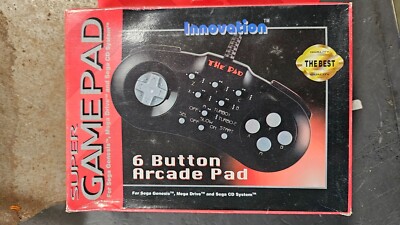 Turbo Fire Slow Motion 6 Button Arcade Joy Stick Controller SEGA Genesis Pad