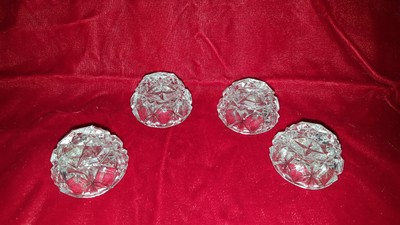 Set of four diamond point by colony salt dishes  #  2619