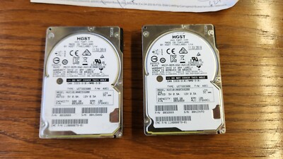 Pair HGST 600GB 10K 2.5'' SAS 12Gb/s Enterprise HDD HUC101860CSS200 Open Box NL