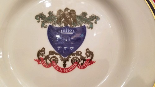 THE PENN-HARRIS HOTEL Bread Plate & Creamer by Shenango China - Nice Shape!