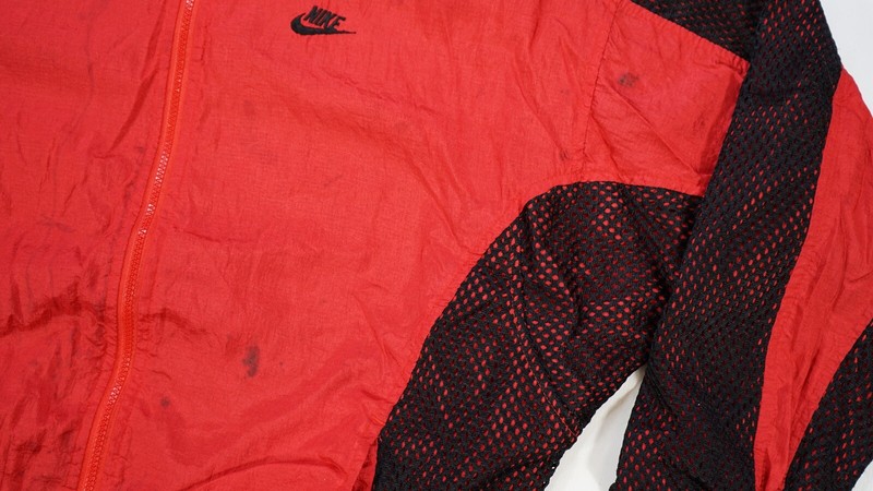 Rare VTG NIKE JORDAN Flight Spell Out Swoosh Mesh Full Zip Jacket