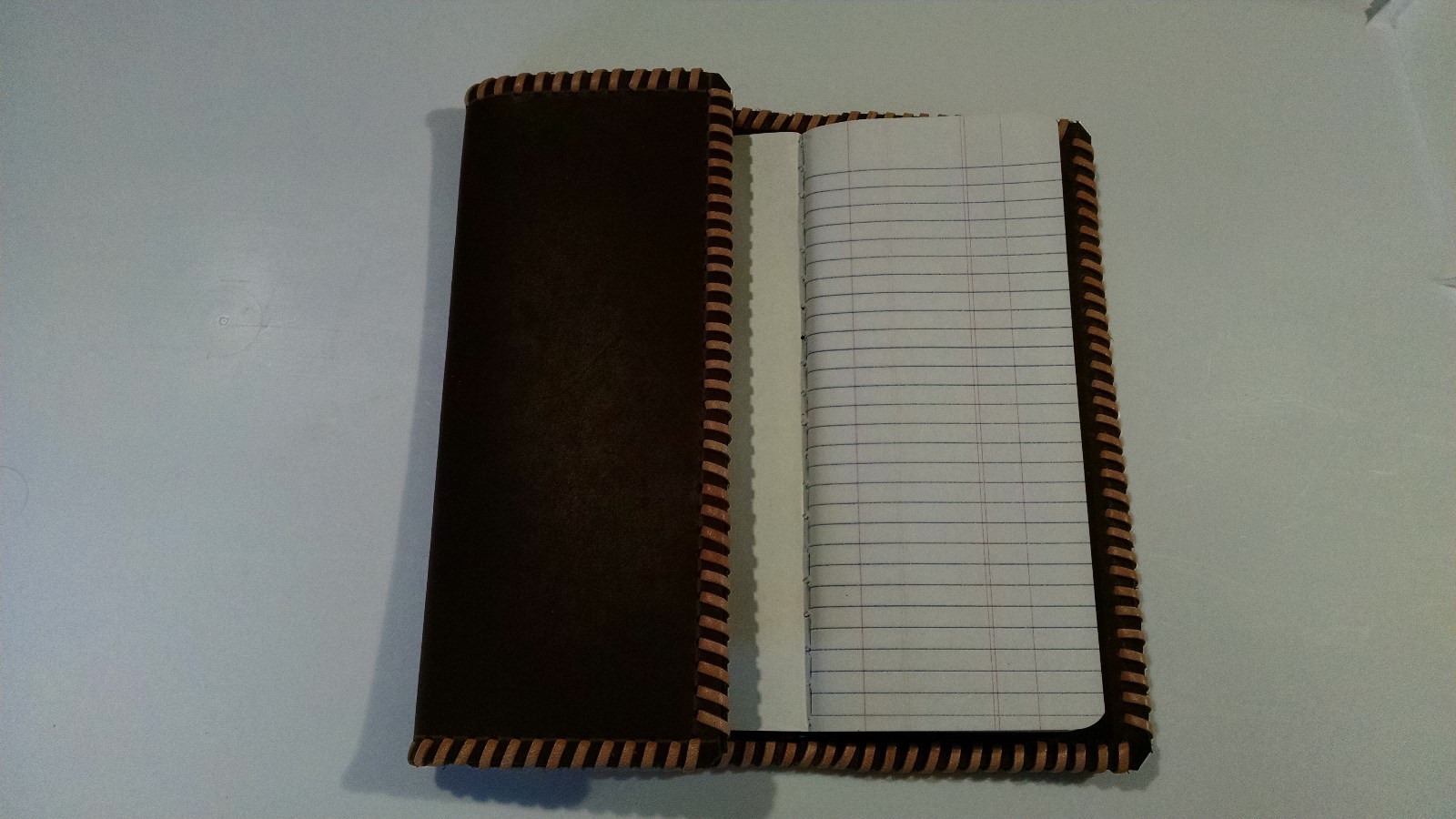 Oil Field Leather Tri Fold Pipe Tally Book Cover 8.75