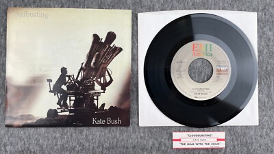 KATE BUSH Cloudbusting / The Man With The Child 45 +PS EMI America B-8386 NEW