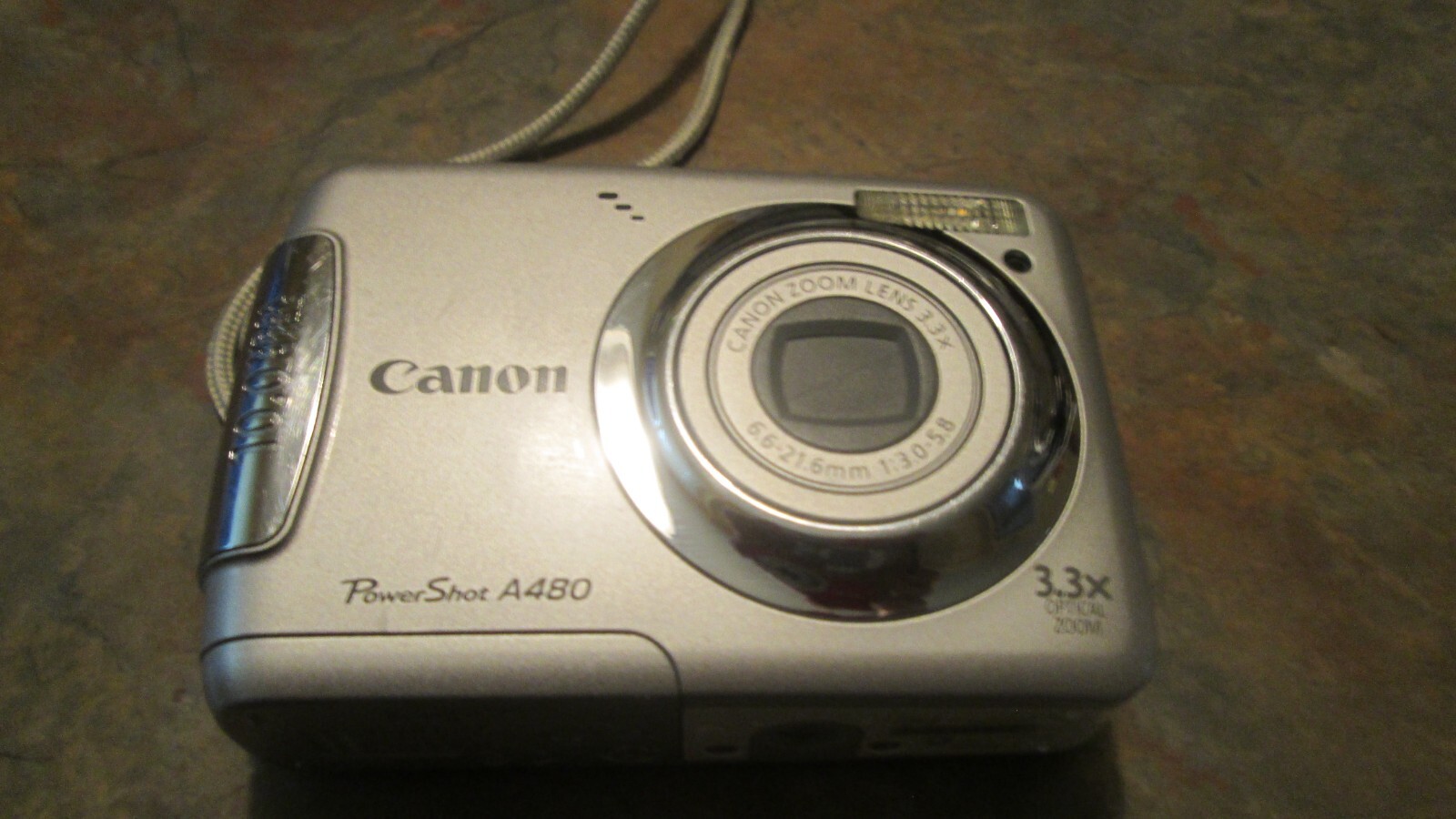 Canon PowerShot A480 Silver Digital Camera 10.0 MP 3.3x Optical