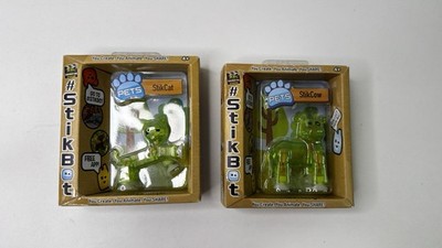 Zing Stikbot Pets Lot of 2 StikCat & StikCow Figures Sealed