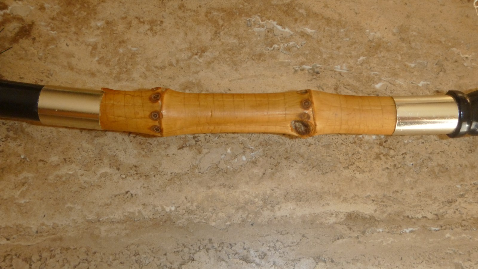 Vintage Plastic Black Horse Head Clothes Shoe Brush with Bamboo Handle 15