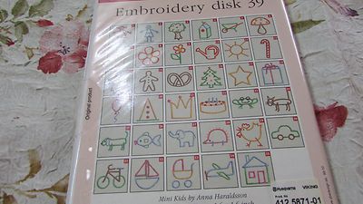 Husqvarna Viking Emb Set #39 MINI KIDS Anna Haraldsson ORIG Design 1 & PC EXC