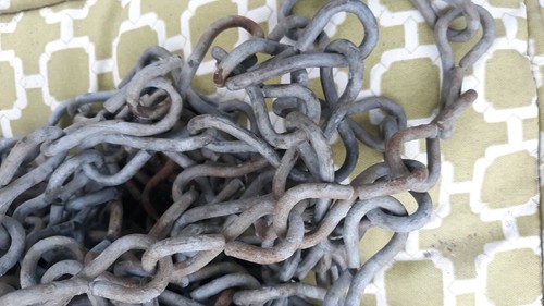 60 feet plus  ANTIQUE Cemetery fence  SALVAGE Metal Chain Link VICTORIAN GOTHIC