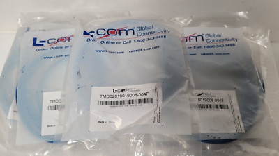 Lot of 11 L-COM TMD020119019008-004F RJ45 Ethernet Patch Cable Cat5e Blue 4FT