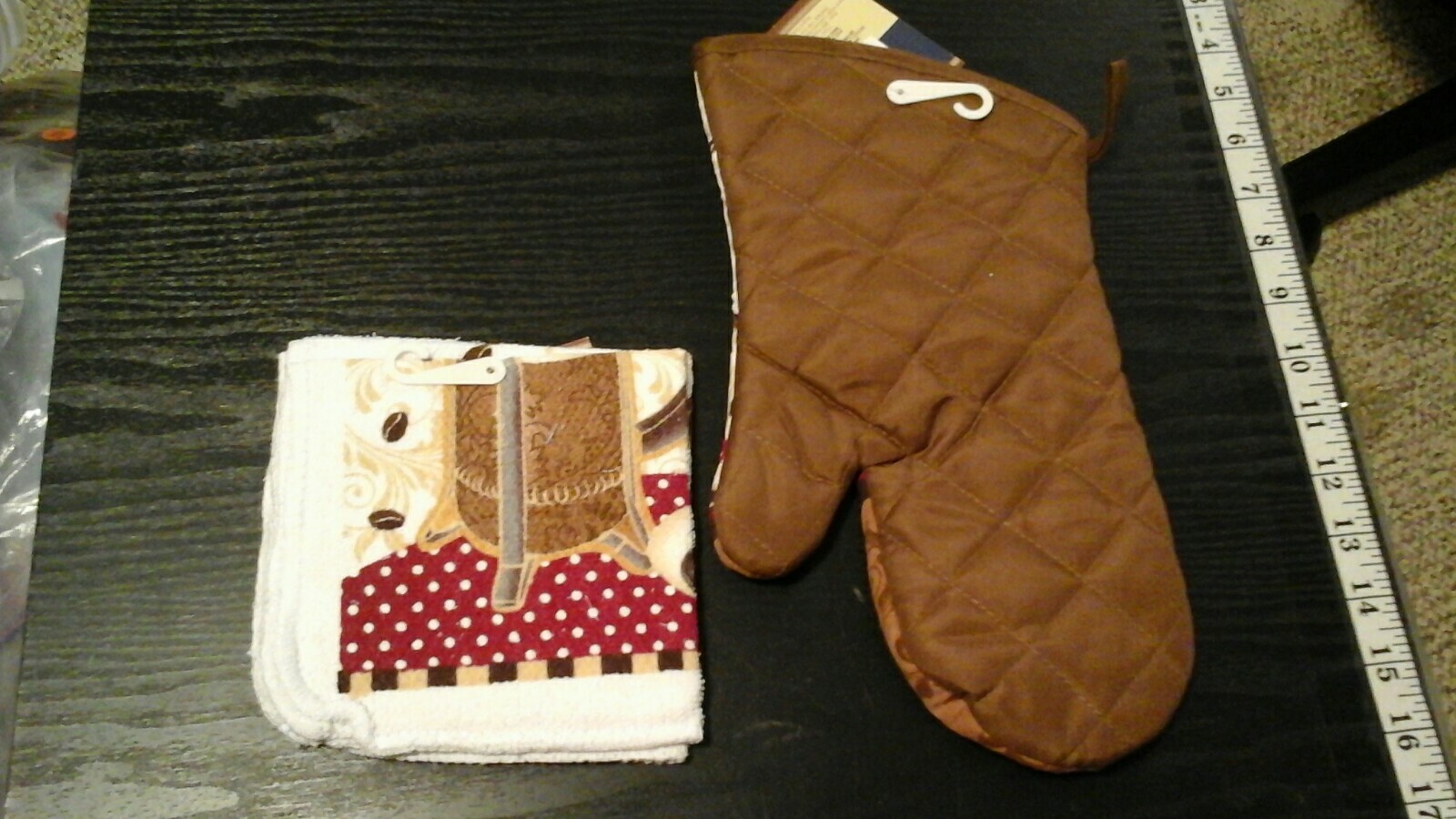 Coffee Bean Frappe Cups Kitchen Linen Bundle of 3