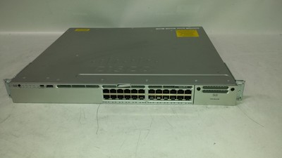 Cisco WS-C3850-24T-S V07 24-Port Managed Gigabit Network Switch.