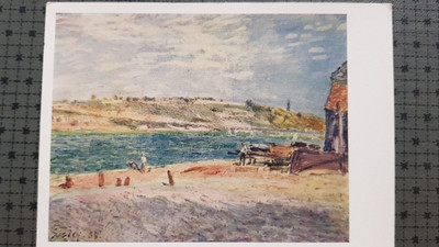 Soviet Postcard 1962 Alfred Sisley The Seine at Saint-Mammes France Art