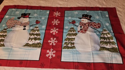 Deb Strain For Moda Snow Much Fun Snowman Pillow Panel Cotton Fabric 22'' X 43'