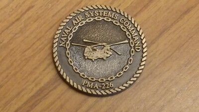 VIETNAM AFGANASTAN 1964-2002 CHALLENGE COIN NAVAL AIR SYSTEMS COMMAND PMA-226 