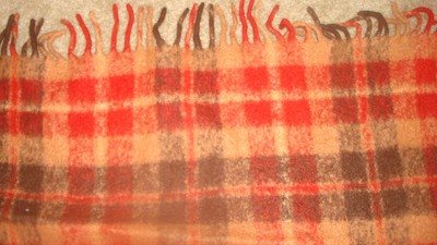 Wool Plaid Throw  Made in India