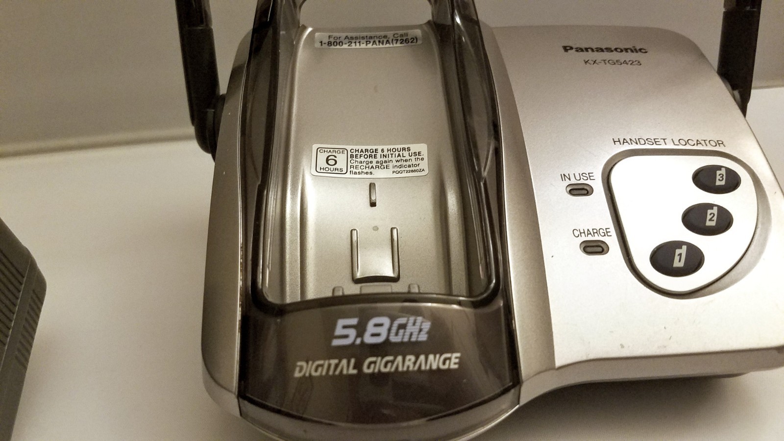 Panasonic KX-TG5423 5.8 GHz Base Station and AC Adapter