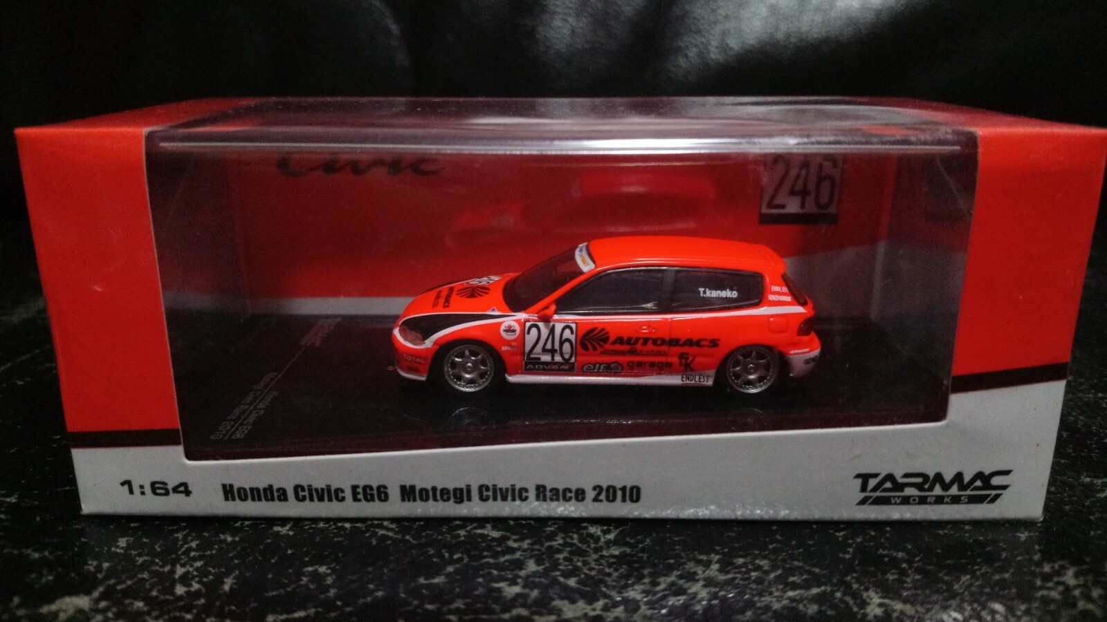 Tarmac Works 1:64 Honda Civic, EG6 Motegi Civic Race 2010
