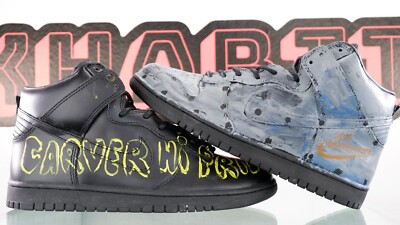 Nike Dunk High Undefeated Billboard Project Hand Painted by Raymond Pettibon 1/4