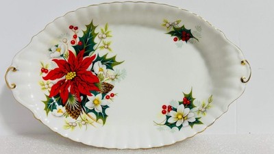 Royal Albert Yuletide Oval Serving Bowl 10” Bone China England