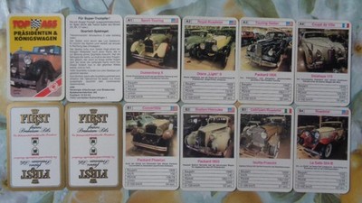 Quartett Auto Präsidenten und Königswagen