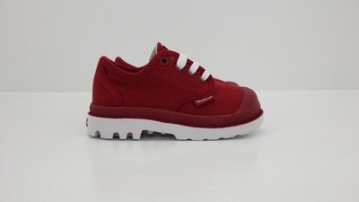 Palladium Pampa Oxford Lace Toddler Shoe Red/White 22785606 - BRAND NEW IN BOX