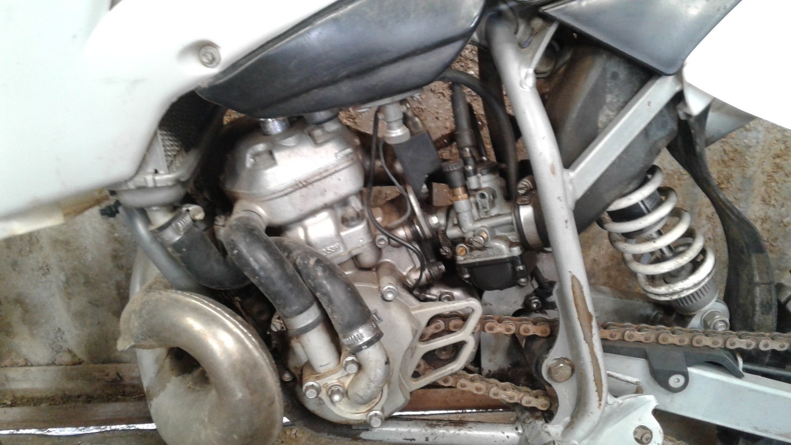 KIDS KTM Pro 50SX 2 STROKE GAS DIRT BIKE with upgrades White Plastic Kit