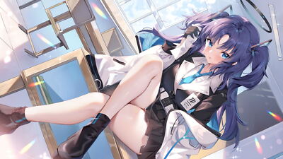 Anime Pixiv Girls Long Hair Blue Archive Nimbus  Gaming Mat Desk 5560