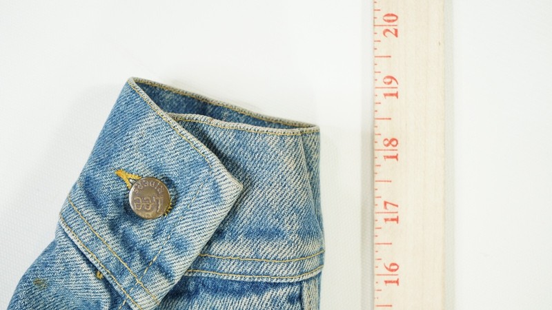 Rare VTG LEE Flannel Lined Corduroy Collar Denim Jean Jacket 90s Trucker Blue M