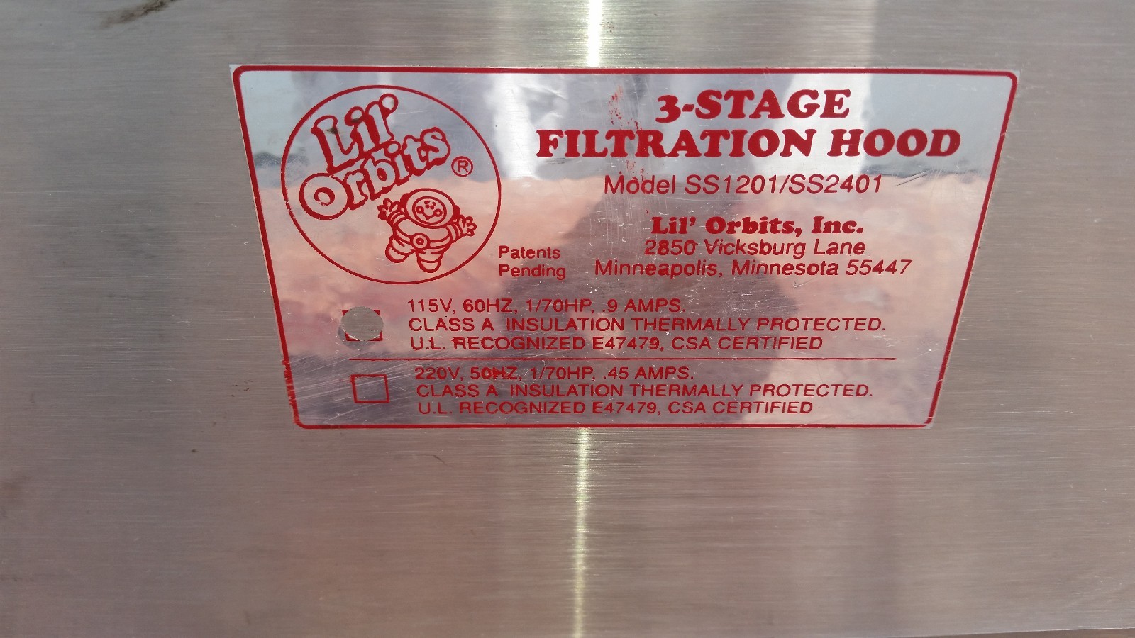 Lil Orbits 3 Stage Filtration Hood