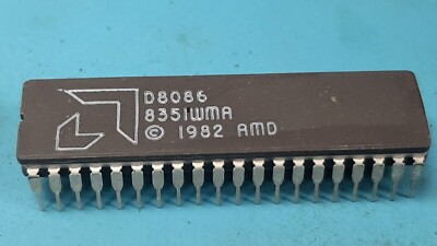 (1 PC) D8086 / AMD 16-BIT, 8MHz, MICROPROCESSOR / CDIP40