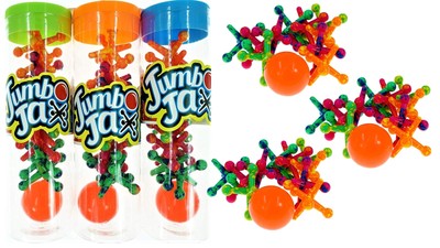 JA-RU Jumbo Jax Toy Set w/Rubber Bouncy Ball (3 Pack) Classic Rubber Jacks fo...