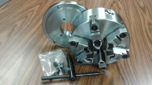8" 6-JAW SELF-CENTERING  LATHE CHUCK w. top&bottom jaws, D1-4 adapter back plate