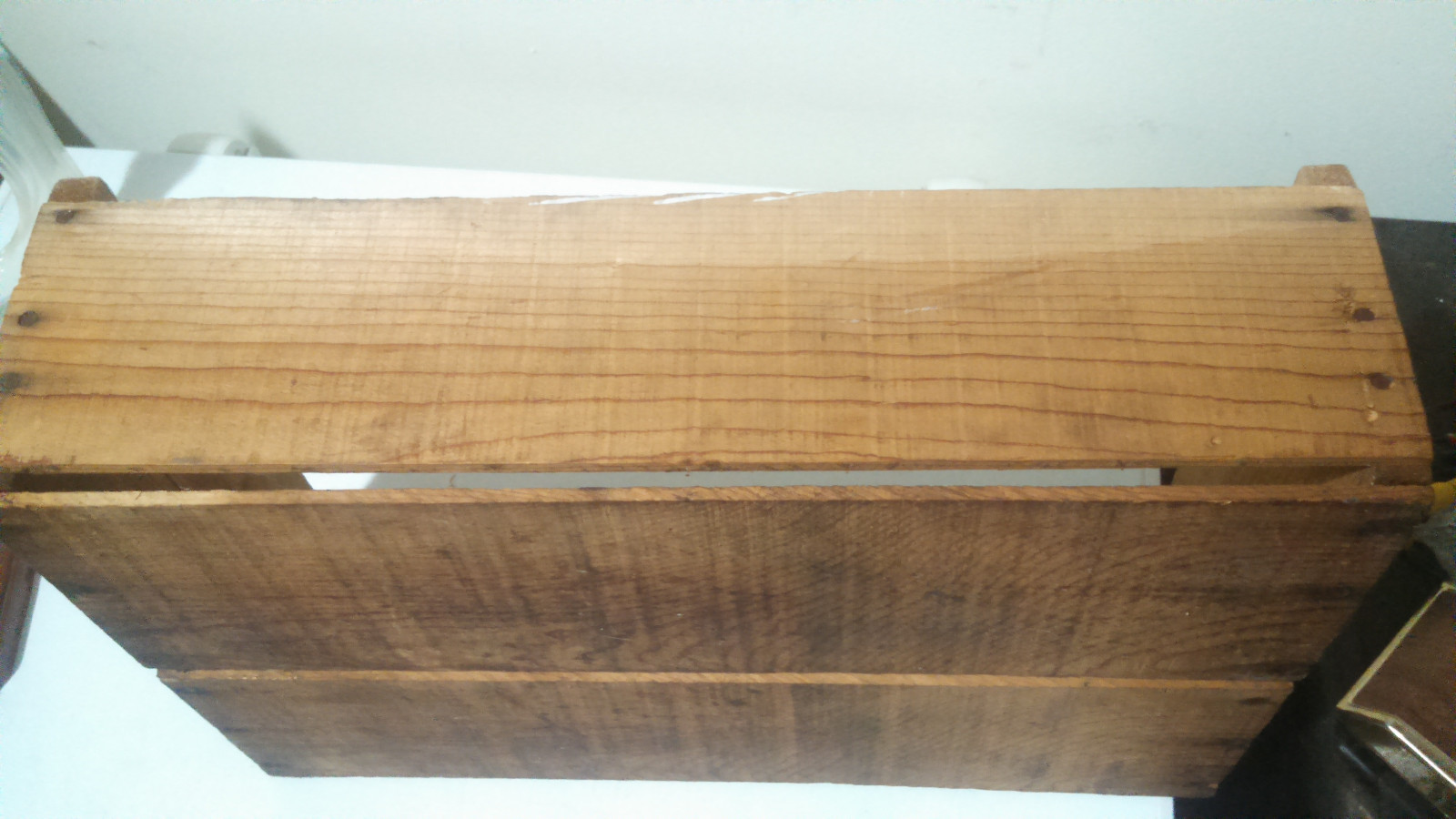 MOUNTAIN LION Vintage Wood Fruit Crate Box COLORADO PEACHES Paper Label