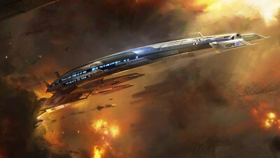 BioWare Officially Licensed Mass Effect Legendary Edition Normandy Canvas Print 