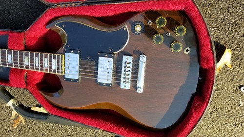 1972 Made in USA Gibson SG Standard Electric Guitar Walnut Brown