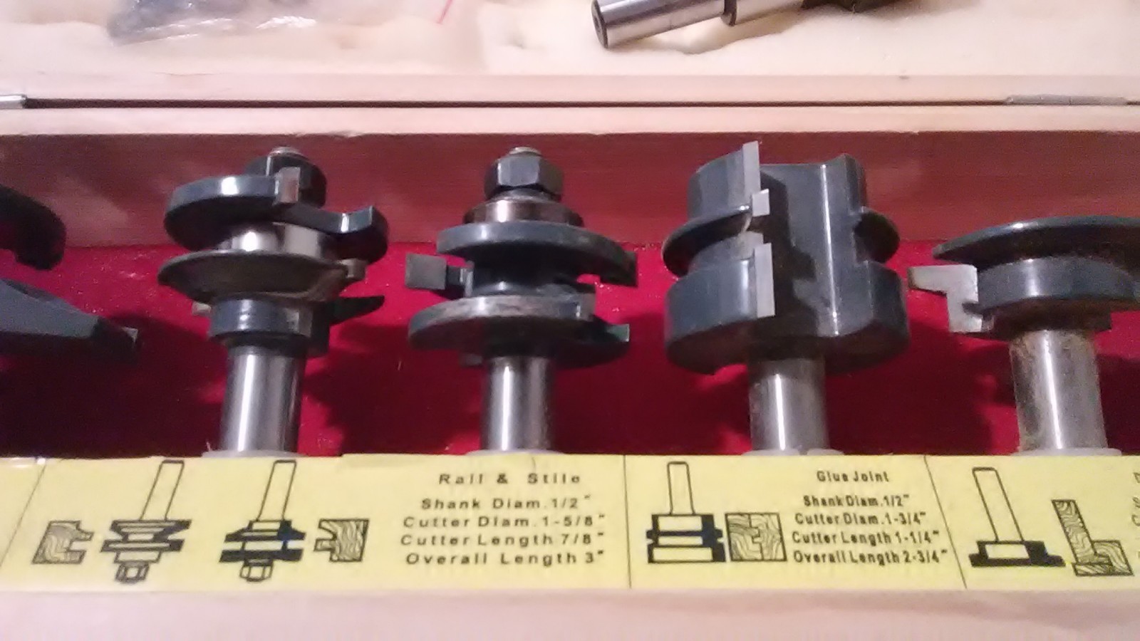 MLCS Woodworking Pro Cabinetmaker Router Bit Set Undercutter 6 Piece set 8389