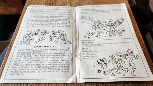 Mattel ABC MONDAY NIGHT FOOTBALL. Board Game Instruction Sheet And 2 Goal Posts