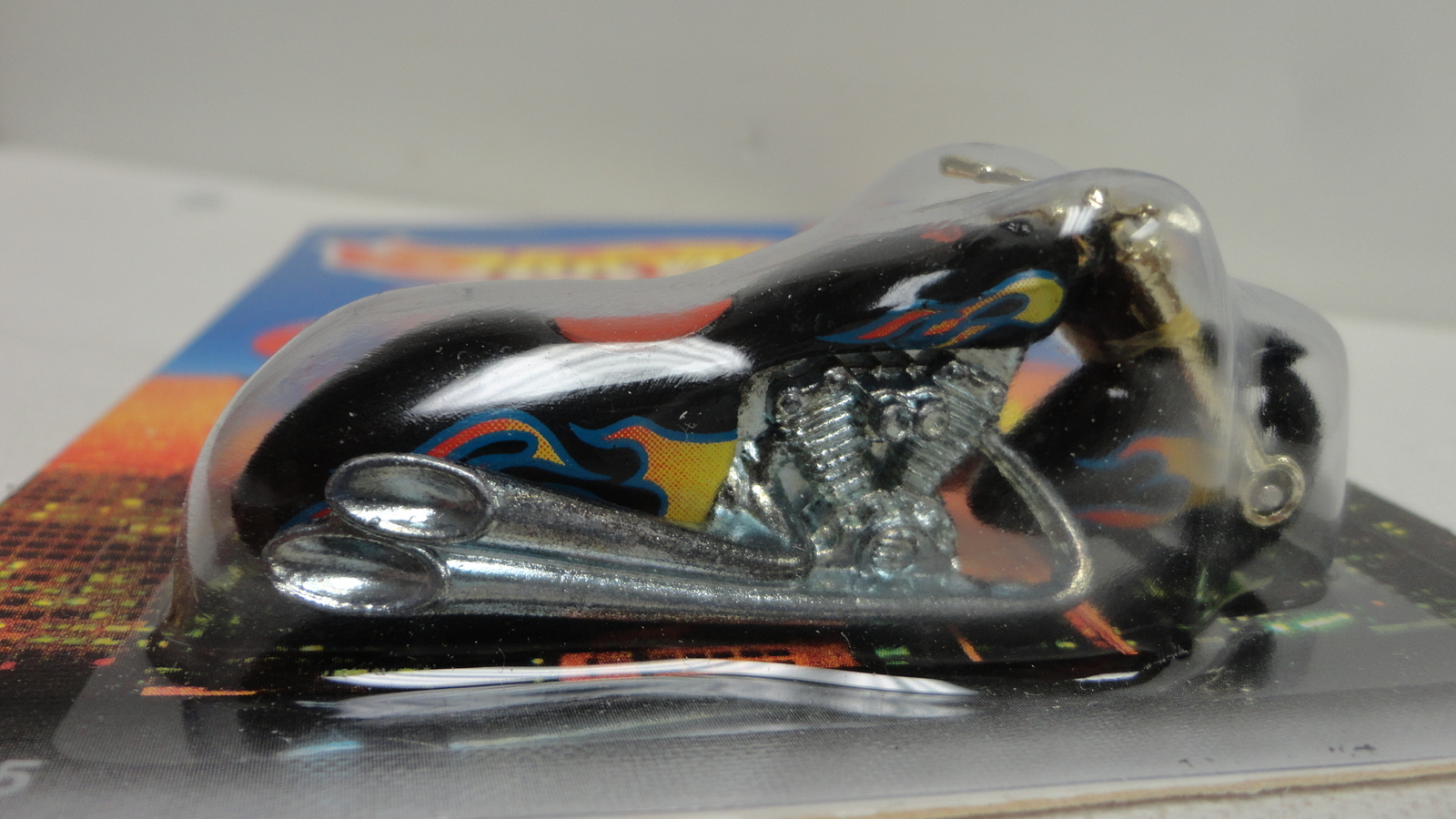 Hot Wheels SCORCHIN' SCOOTER Black with FLAMES Motorcycle JIFFY LUBE