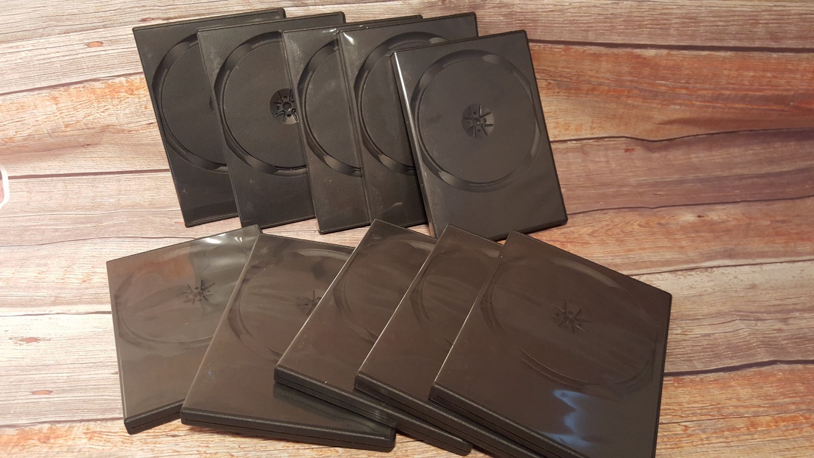 Lot of 10 Empty BLACK Standard Storage Cases  CD DVD Replacement