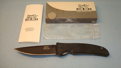 EDI GENESIS 1BP 3 7/8 inch long ATS-34 BLADE FOLDING KNIFE with BOX MADE IN USA