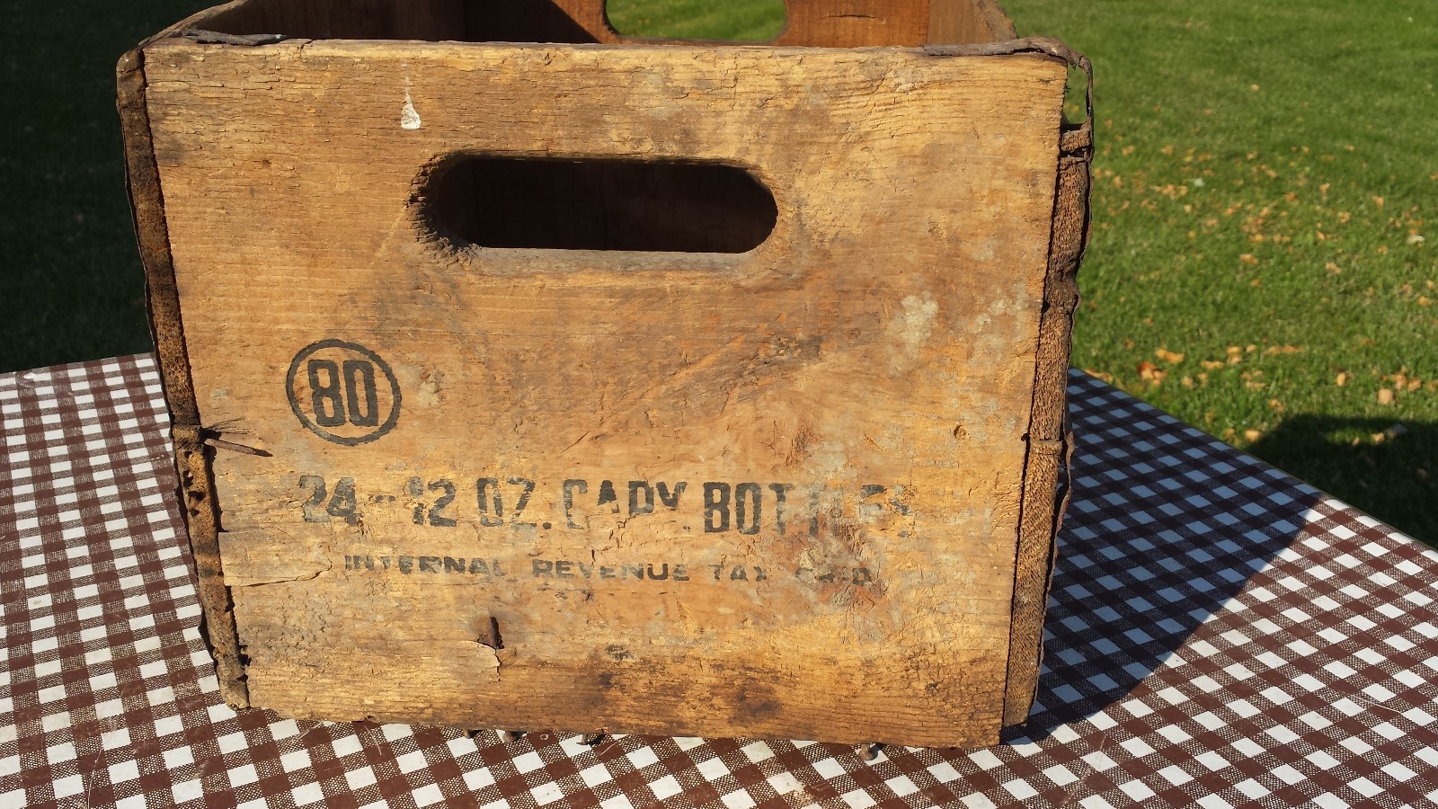 Hamm's Beer Advertising Bottle Shipping Case Crate Wood Shabby Missing Bottom