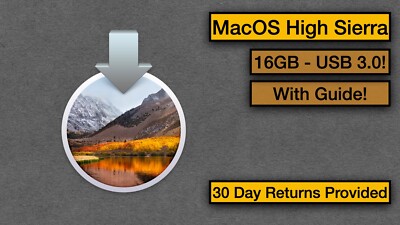 Mac OS High Sierra 10.13 Bootable USB Flash Drive Installer - With Guide