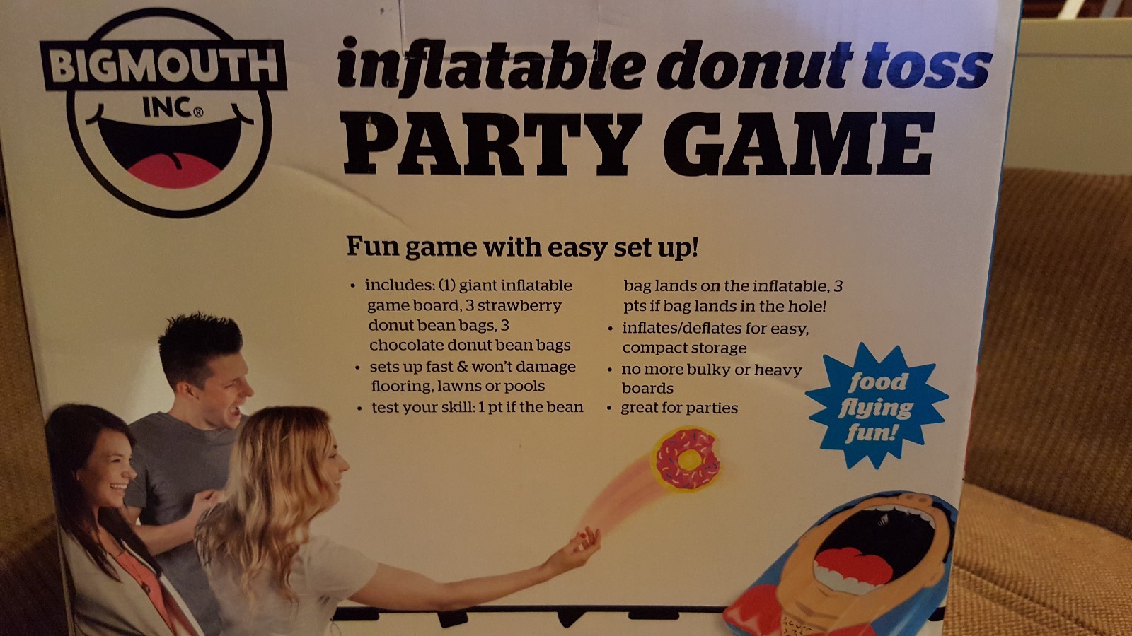 BigMouth Inflatable Corn/donut Toss Party Game Set - cornhole Pool float