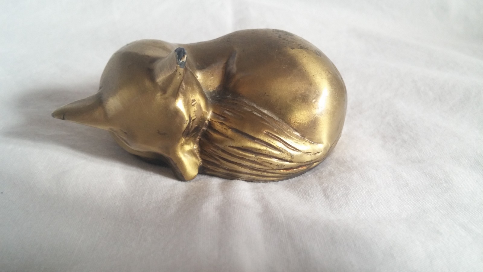 Fox Figurines Set of 2 Pewter 3 Inch Fox & Bronze Sleeping Fox Wildlife