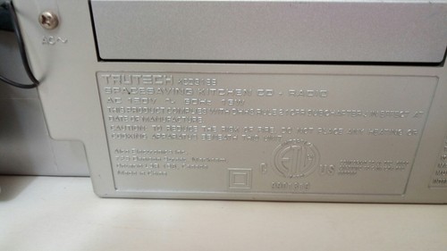 Trutech Under Cabinet Space Saving Kitchen CD + Radio Player w Remote