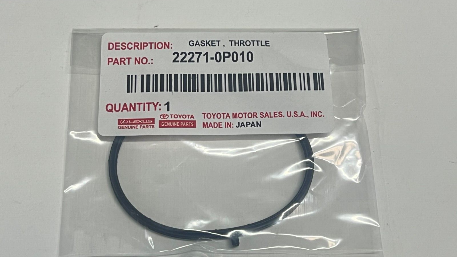 【Lupus】 Toyota 4Runner Lexus SC430 OEM Genuine Throttle Body Gasket