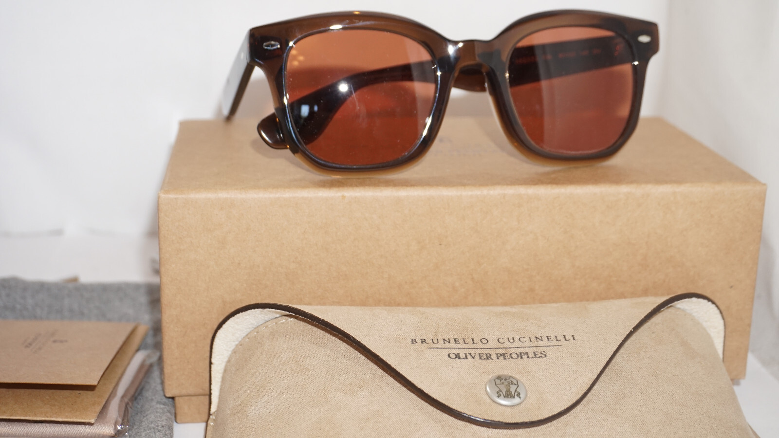 Pre-owned Oliver Peoples Brunello Cucinelli Sunglasses Filu Ov5472su 8177 50 23 145 In Persimmom