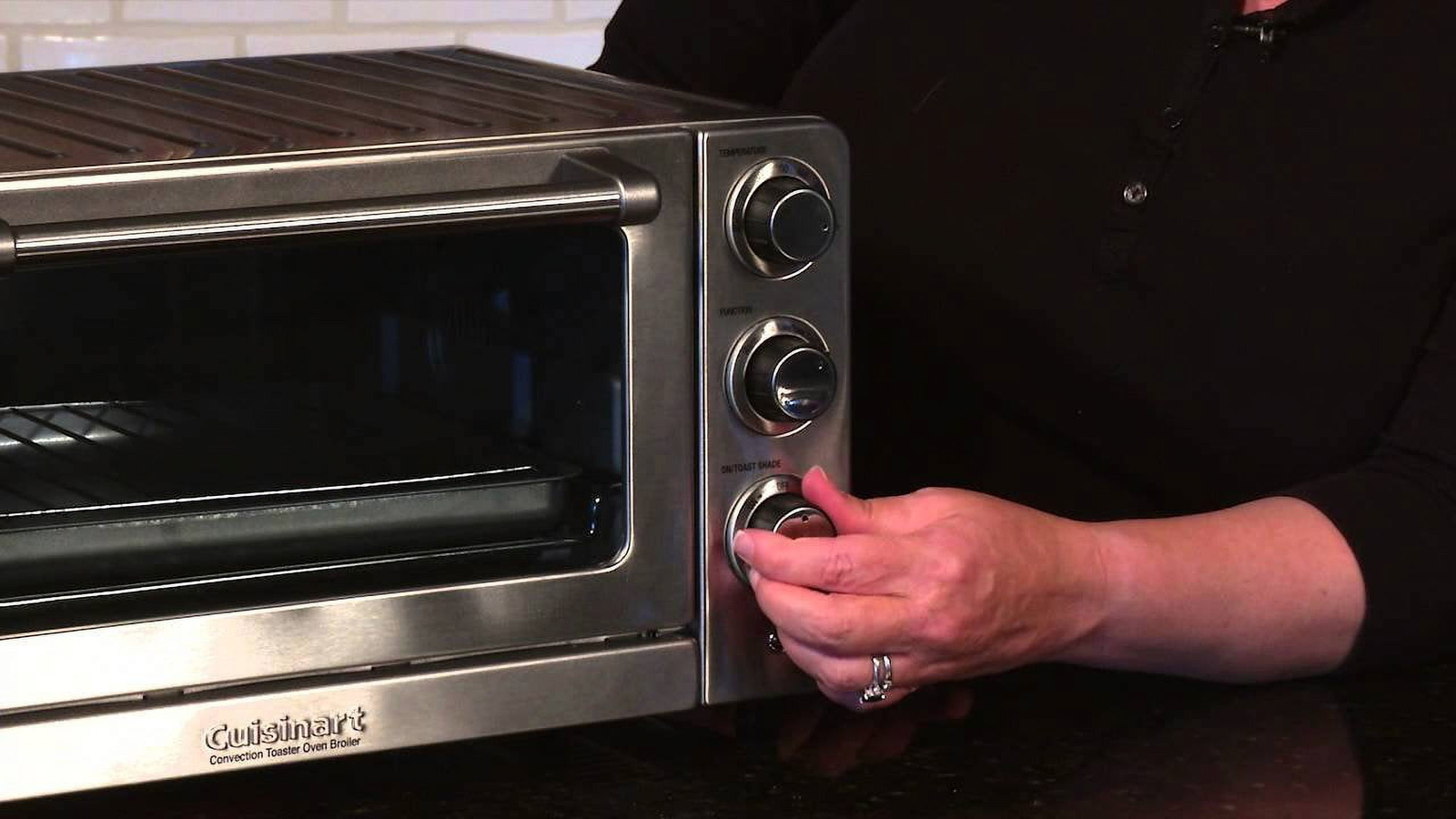 Convection Toaster Oven Broiler Non-stick Slide Out Crumb Tray Stainless Steel